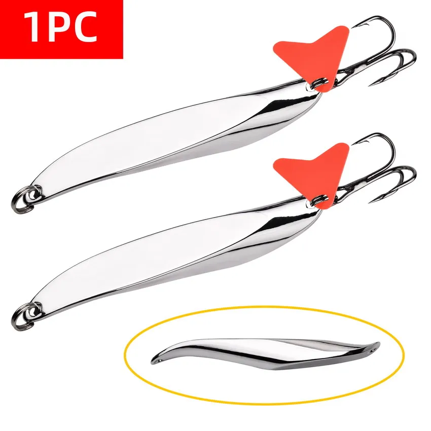 1PC Spinner Spoon Metal Lures 5g 10g 15g 20g 25g 30g 40g 60g 90g Treble Hook Artificial Bait for Bass Trout Pesca Fishing Tackle