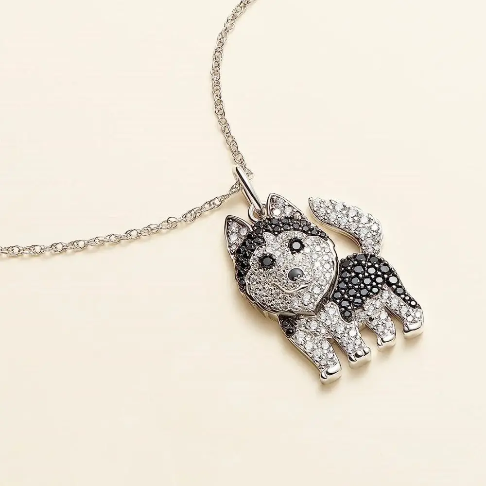 Exquisite French Bulldog Beagle Pendant Rhinestone Poodle Pet Puppy Necklace Animal Shiba Inu Dog Necklace Dog Lovers