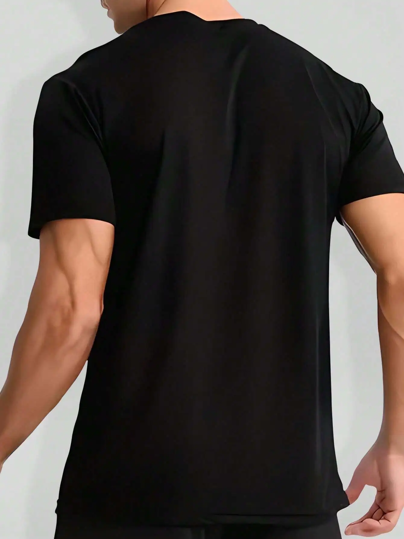 Camiseta deportiva de manga corta con estampado degradado para hombre, camiseta holgada y transpirable de malla ultrafina a la moda, cuello redondo, manga corta, primavera y verano