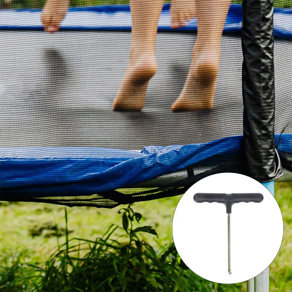 

2 Pcs T-hook Spring Puller Tool Portable Trampoline Metal Installation Outdoor Skate Hooks