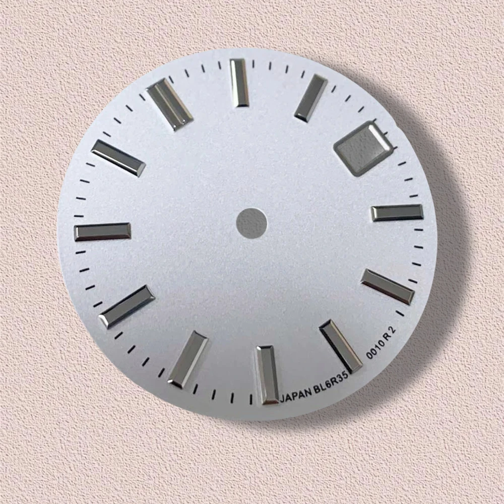 Dial GS Logo NH35 28.5mm dengan Pola Matahari Dial GS Cocok untuk Gerakan NH35/364R/7S Aksesori Jam Tangan NH35 Berkualitas Tinggi