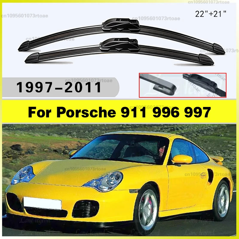 

For Porsche 911 996 997 1997-2011 Car Wiper Blade Windshield Windscreen Front Window Accessories 1998 1999 2000 2001 22"+21"