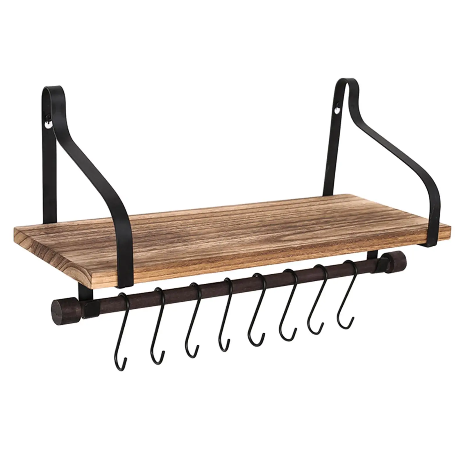 Heavy Duty Wall Floating Wood Shelves Holder Rack Storage Hanger Organizer Shelf Hanging Decor for Accessories