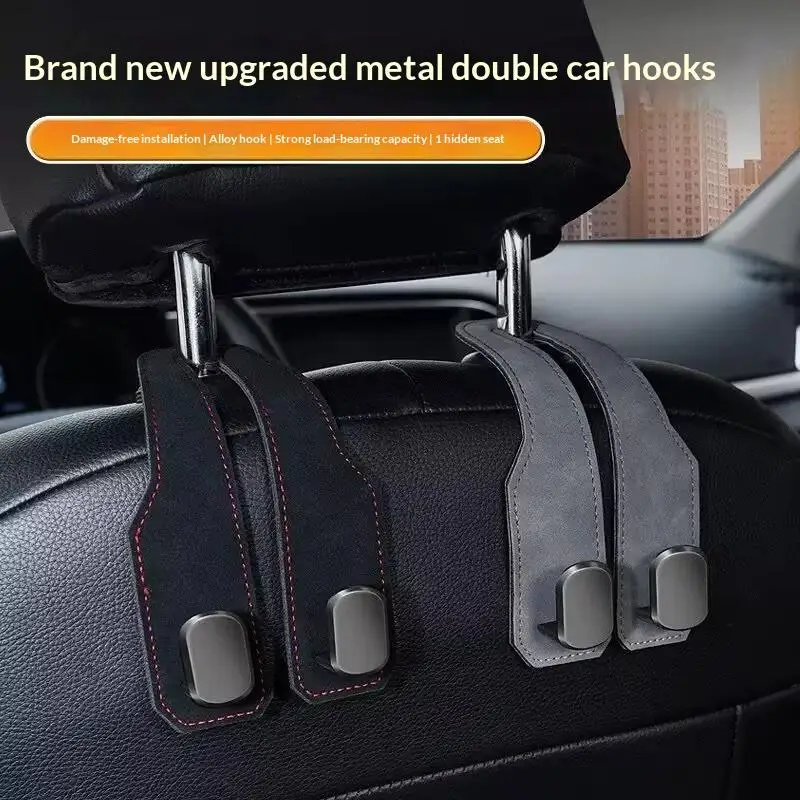 Leather Car Headrest Purse Hook Durable and Easy to Install for Optimal Vehicle Organization