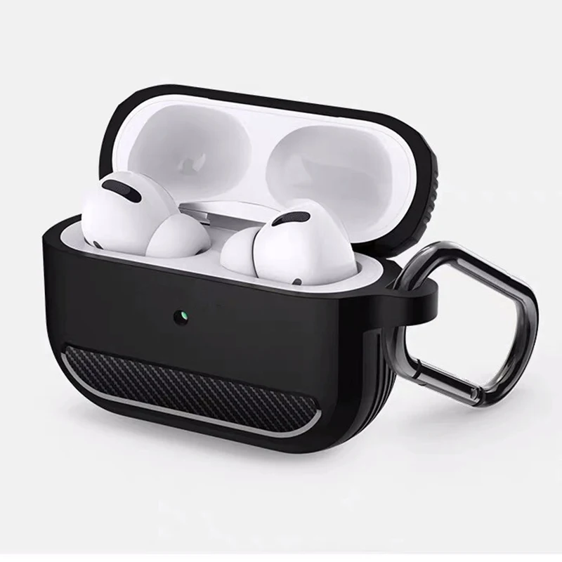 Чехол для Apple Airpods pro 2, аксессуары для наушников из мягкого силикона и углеродного волокна, Беспроводная Bluetooth-крышка для Airpods 2, 3