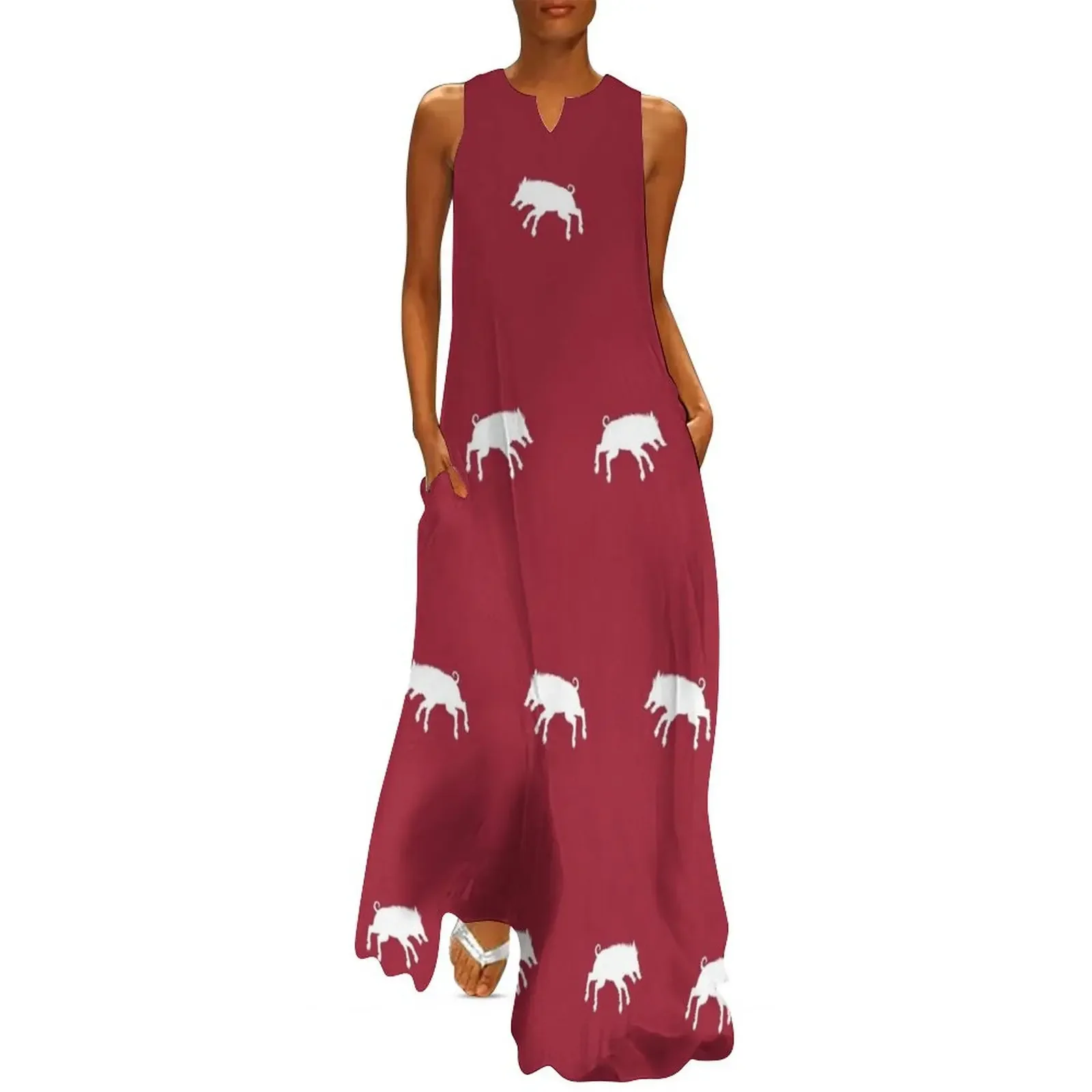 

White Razorback Long Dress birthday dress for women Dress for pregnant women purple for woman