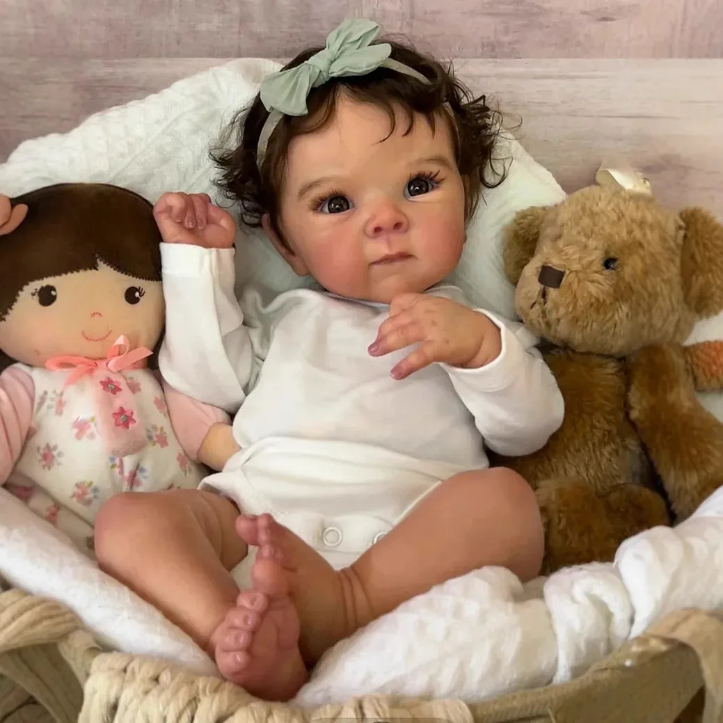 45CM Bettie Zacht Katoenen Lichaam Levensechte Peuter Reborn Pop 3D Huid Meerdere Lagen Schilderen Met Zichtbare Aderen Handwortelhaar