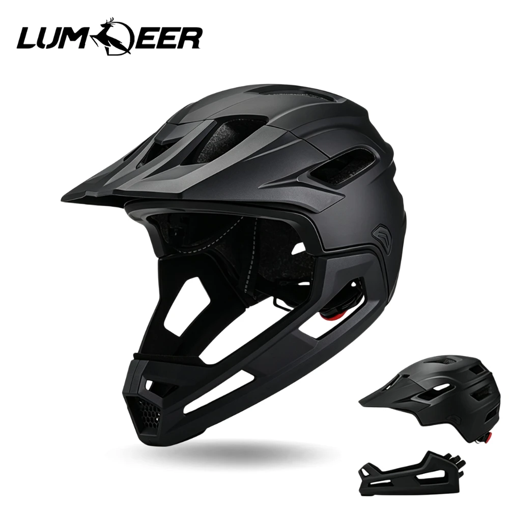 LUMDEER Bicycle Helmet MTB Off-Road Detachable Adult Men and Women Outdoor Sports Safety Cycling Bicycle Full Face 2-in-1