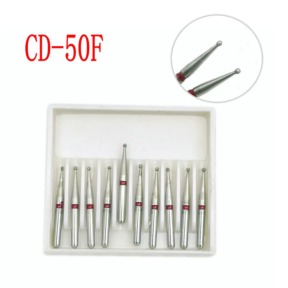 10pcs/Box Dental Diamond Burs Drill CD Series Dental Burs Diamond for Children High Speed Handpiece Burs Dentist Tools