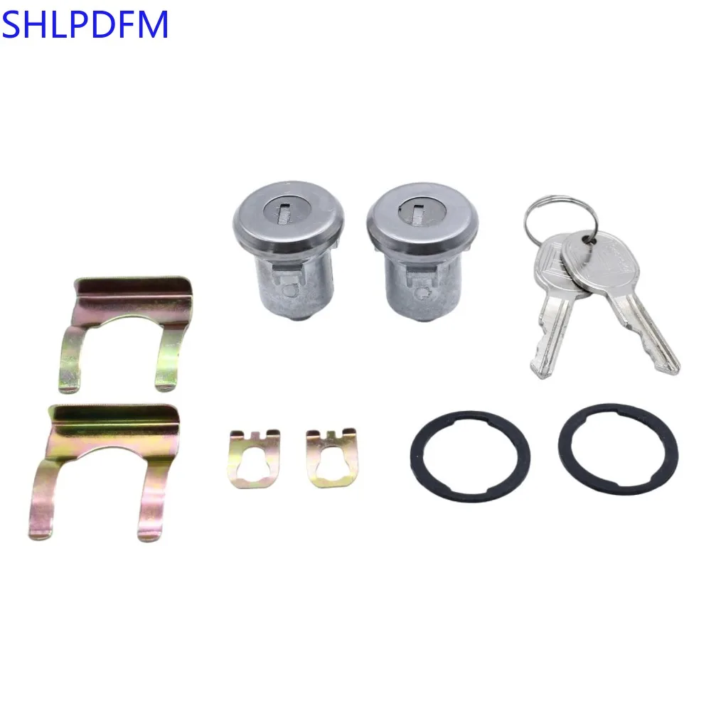 Juego de Cilindros de Cerradura de Puerta SHLPDFM con 2 Llaves para Chevrolet, GMC, Buick, Cadillac, Oldsmobile, Pontiac