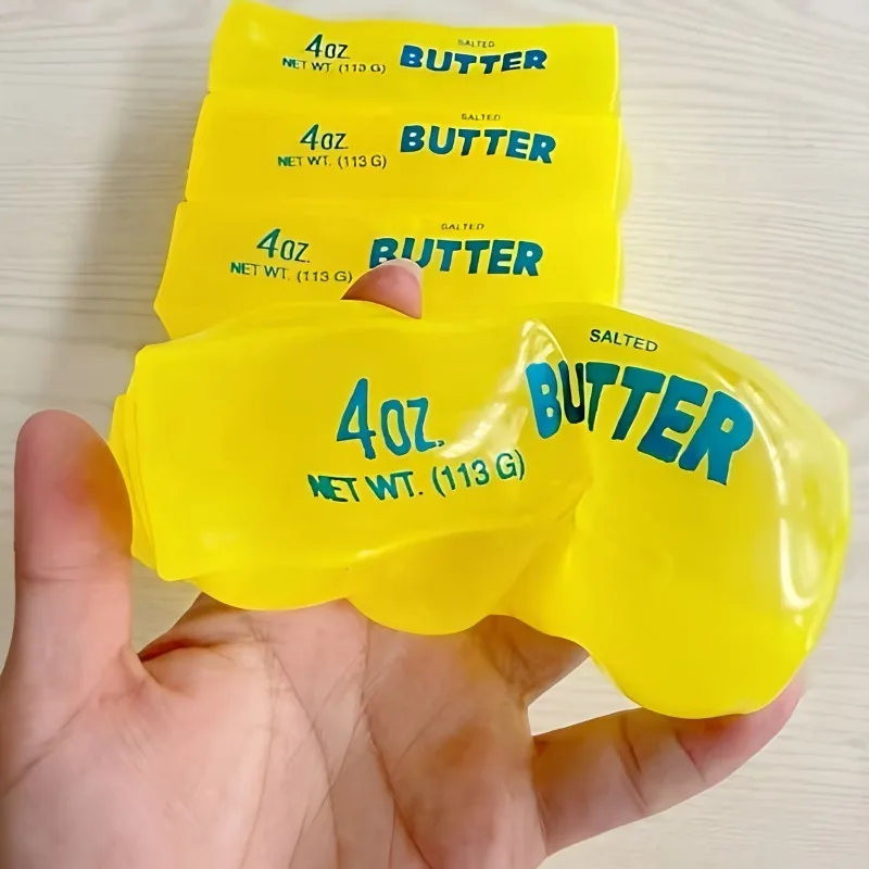 Coconut Oil Butter Stick Squishy Toy Moldable Stress Butter Bar Cheese Fidget Toy Super Soft Squeeze Vent Toy Premium Hand Feel