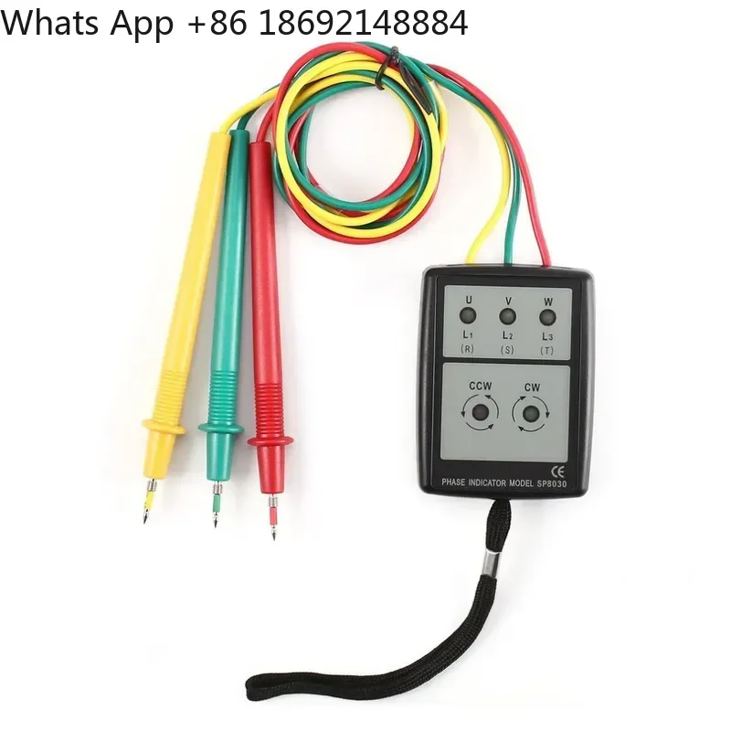 For SP8030 Three-Phase AC Phase Meter Portable Phase Sequence Tester Current Detector
