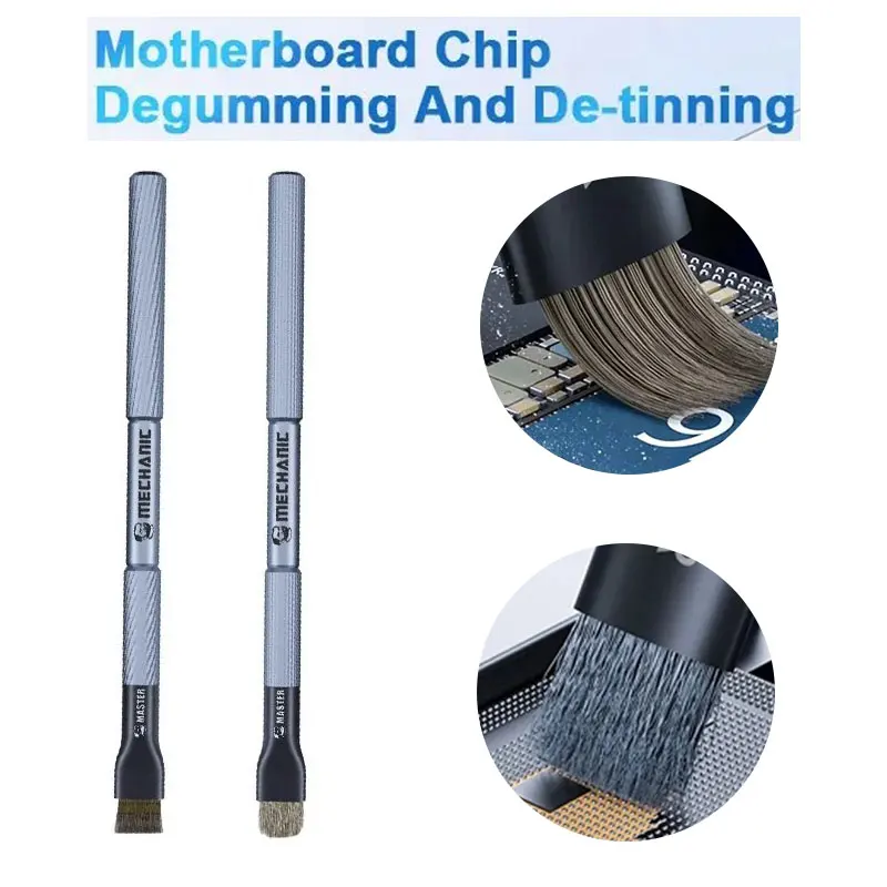 

Стальная щетка для удаления клея с чипов материнских плат, очистки IC-пластин, для ремонта печатных плат, BGA, CPU, пайки и удаления пыли