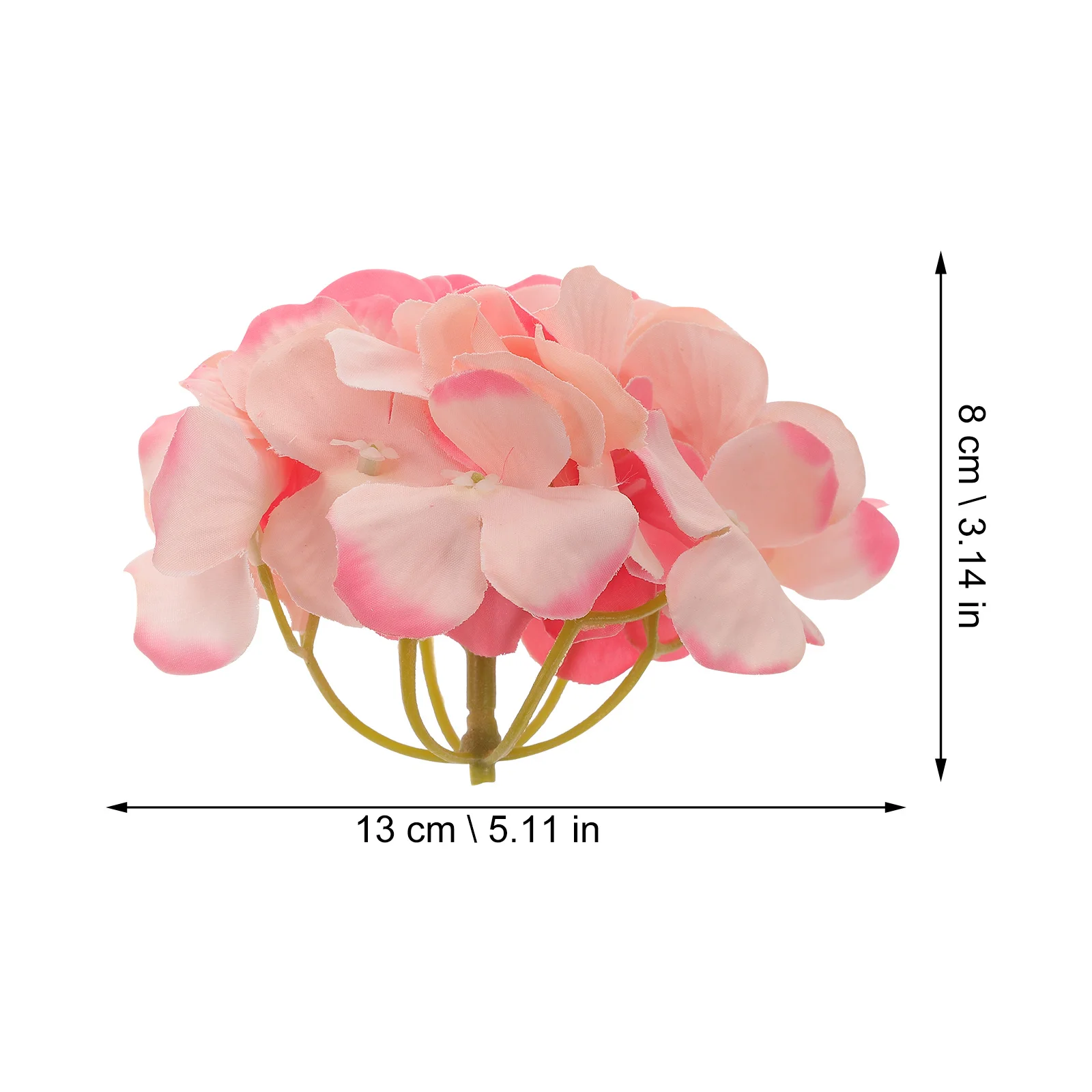 

6Pcs Simulation Hydrangea Flowers Premium Silk Cloth Artificial Flower Heads Realistic Decor for Home Wedding Party DIY
