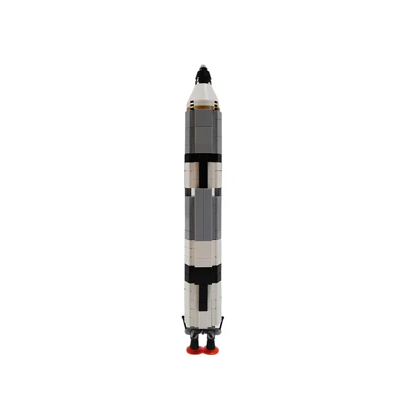 

Gemini Titan Rocket MOC-34453 Saturn V масштабный комплект строительных блоков в стиле милитари, космический запуск, автомобиль, дисплей, кирпичная модель, детская игрушка «сделай сам»