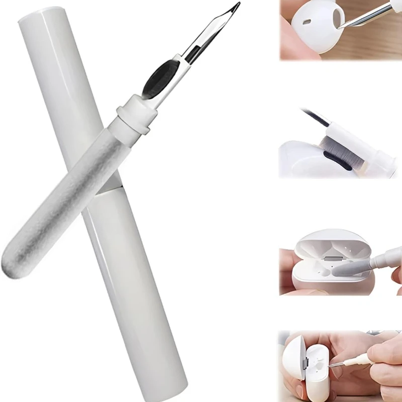 Bluetooth Earphones Cleaner Kit for Airpods Pro 3 2 1 Multi-Function Cleaning Tool with Brush Flocking Sponge Clean Brush Pen