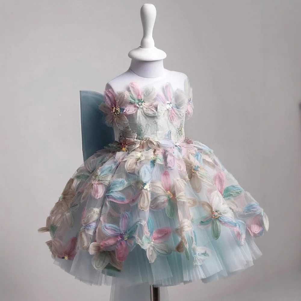High-End Girls' Princess Dress for Piano Performance, Catwalk & Birthday Party