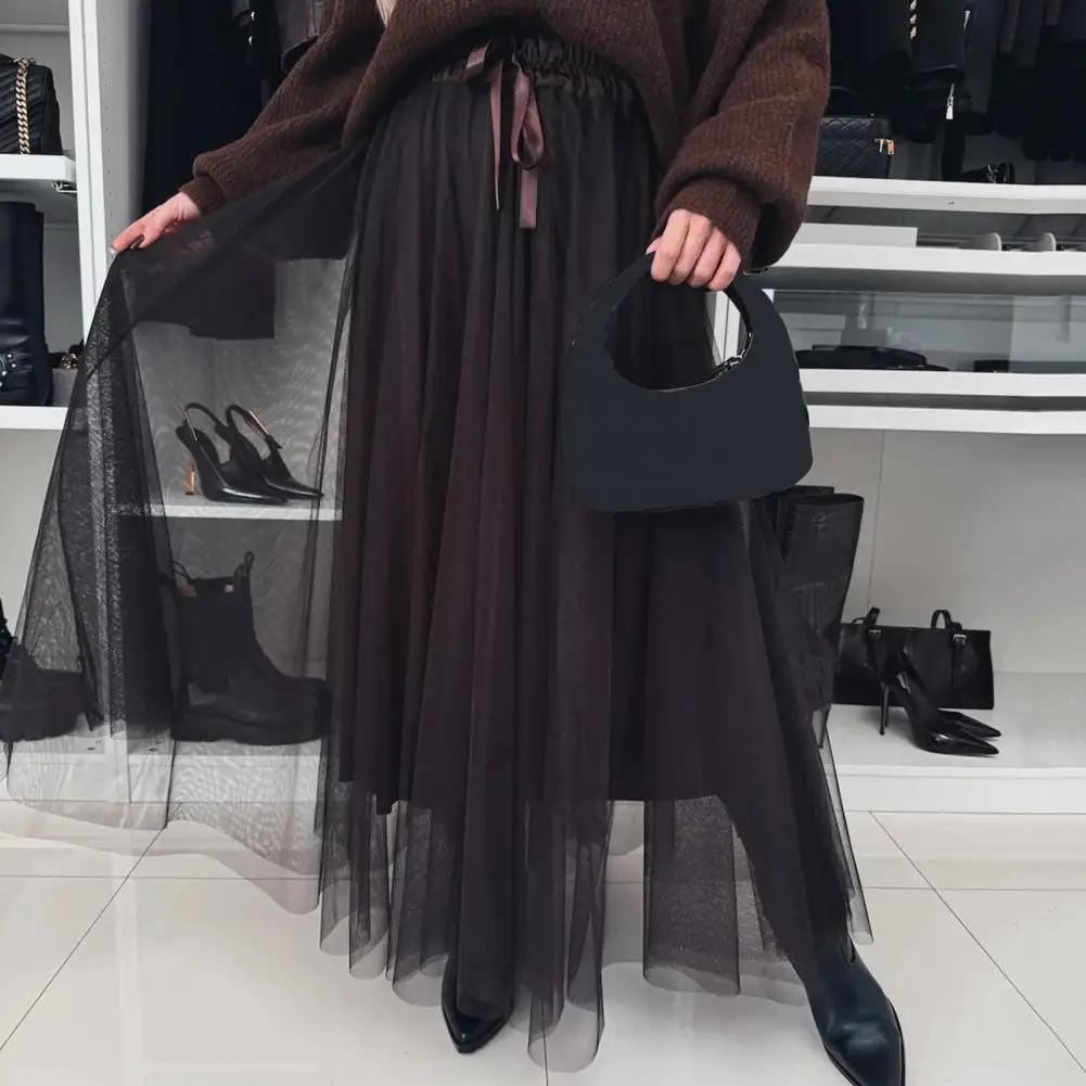 

Women Punk Skirt Female Gothic Tulle Skirt Long Skirt Ball Gown Party Skirts