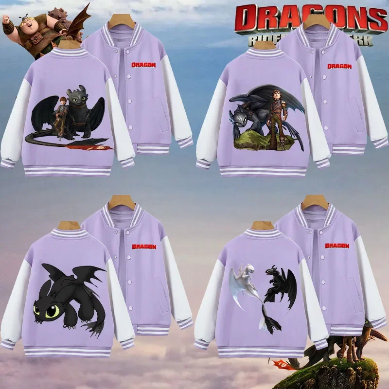 

Baseball uniform Dragon Master Spring and Autumn Jacket Cartoon print handsome boys and girls knitwear for children aged 1-14