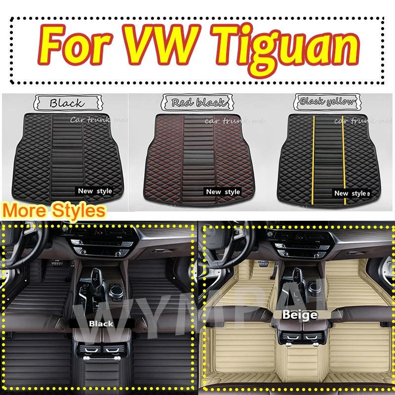

Luxury Custom Automotive Car Floor Mats For VW Tiguan 2009 2010 2011 2012 2013 Auto Luxury Leather Men Women Car Mats Full Cover