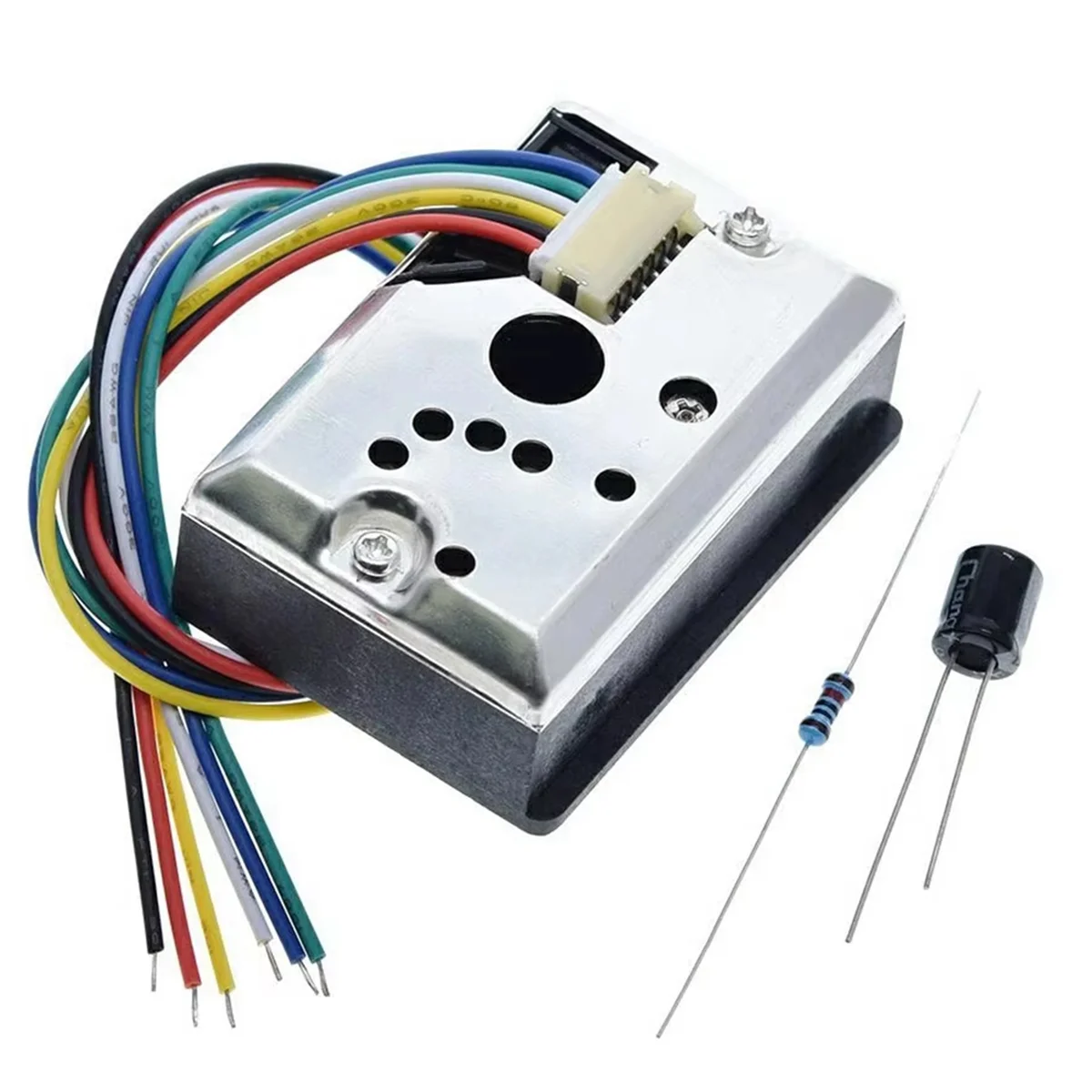 AA25 GP2Y1010AU0F เซ็นเซอร์ตรวจจับฝุ่นแบบออปติคอลขนาดกะทัดรัด เซ็นเซอร์ตรวจจับอนุภาคควันพร้อมสายเคเบิล