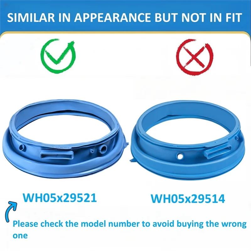 

ABJI-WH05X29521 Gasket For GE Washing Machine, Washer Door Boot Gasket Seal Replacement Washing Machine Door Seal