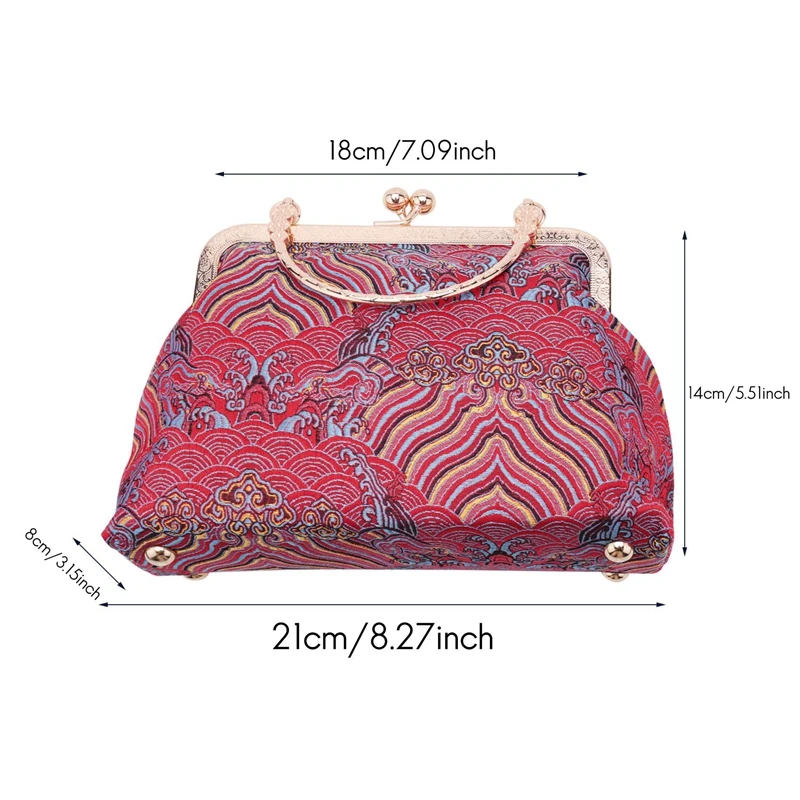 Retro Su Haiya Wind Cloth Bag Temperament Elegant Tassel Cheongsam Bag Gold Banquet Bag Portable Diagonal Package