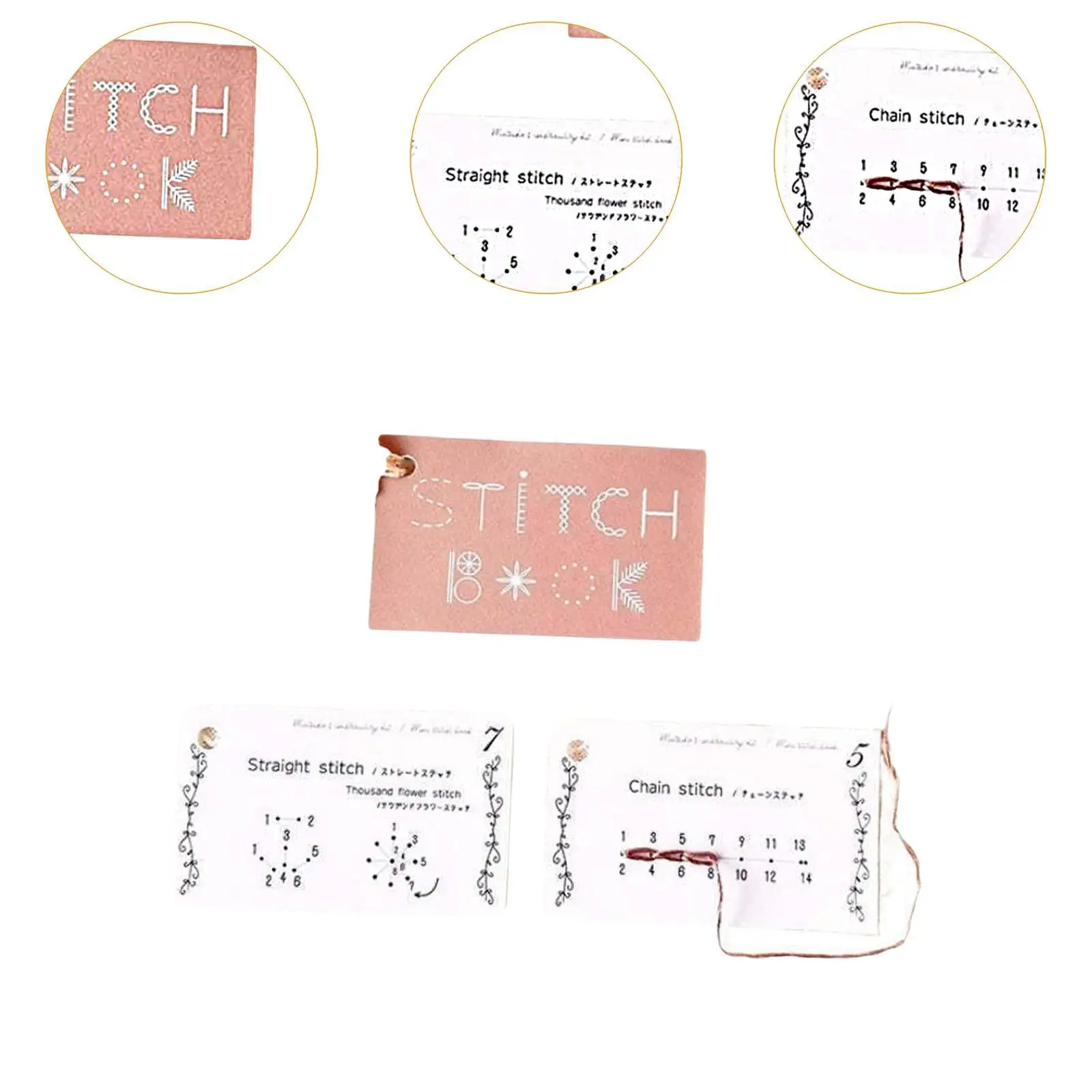 Mini libro de costura creativo, patrones de bordado, guía de costura compacta para principiantes DIY y alcantarilladas experimentadas