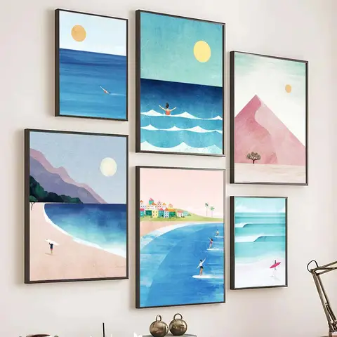 8 best sales strandväggkonst - №6