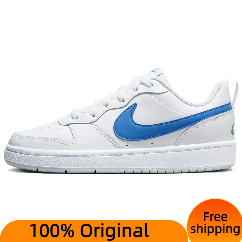 

Nike Court Borough Low 2 'White Blue Green' GS Sneakers shoes