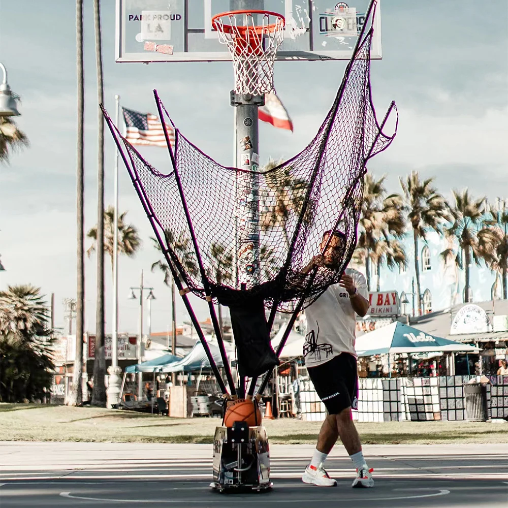 آلة إطلاق كرة السلة الكهربائية المحمولة نظام ارتداد تدريب المنزل والنادي #2