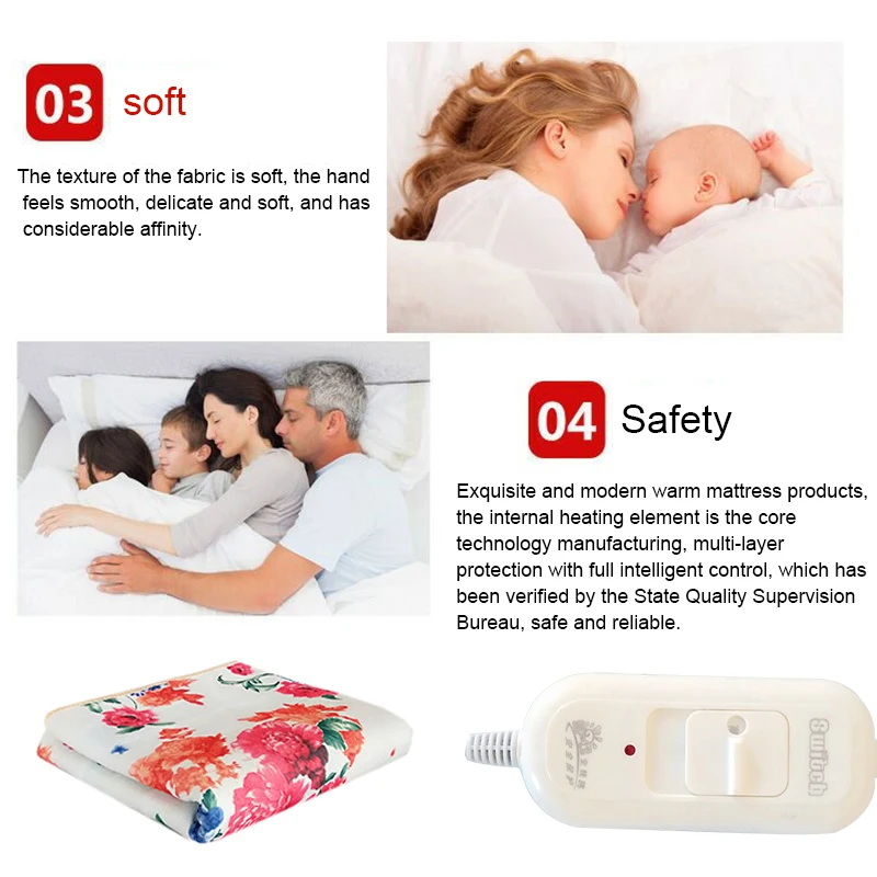 Winter Electric Blanket, Single/Double/Triple Body Warmer, Heated Blanket, Electric Heating Mat For Home Bedroom