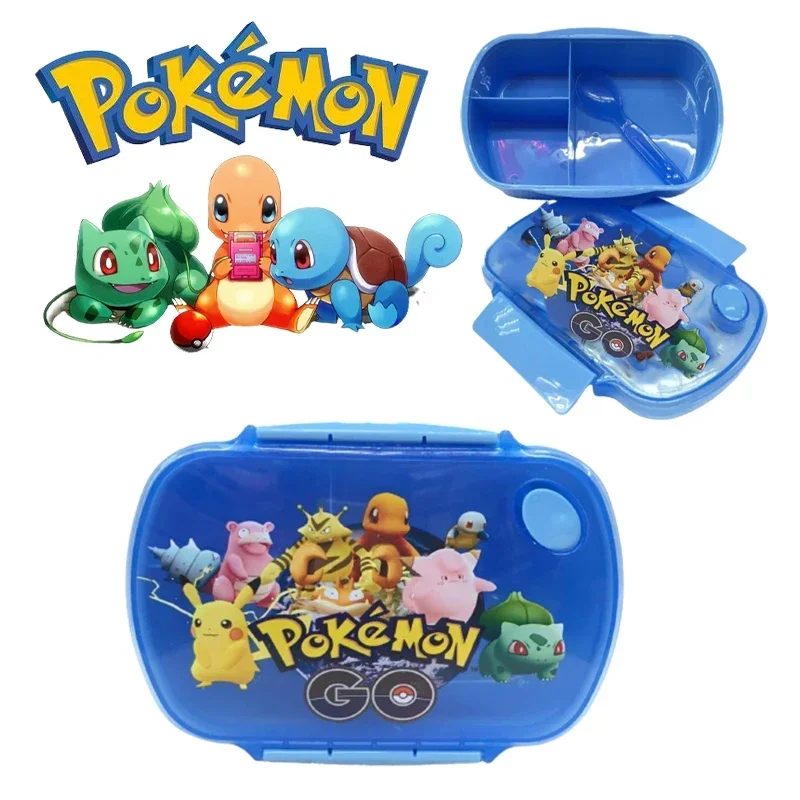 Pokemon Pikachu Lunchbox Cartoon Anime Kinderen Schattige Lunchbox Draagbare Lekvrije Voedselcontainer Student Plastic Serviesgoed Nieuw