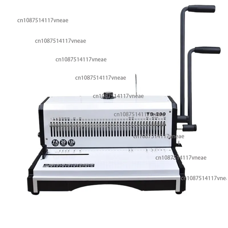 Heavy-duty Iron Ring Binding Machine, Calendar Punching Machine, Thick Double-coil Punching and Binding Machine TD-200
