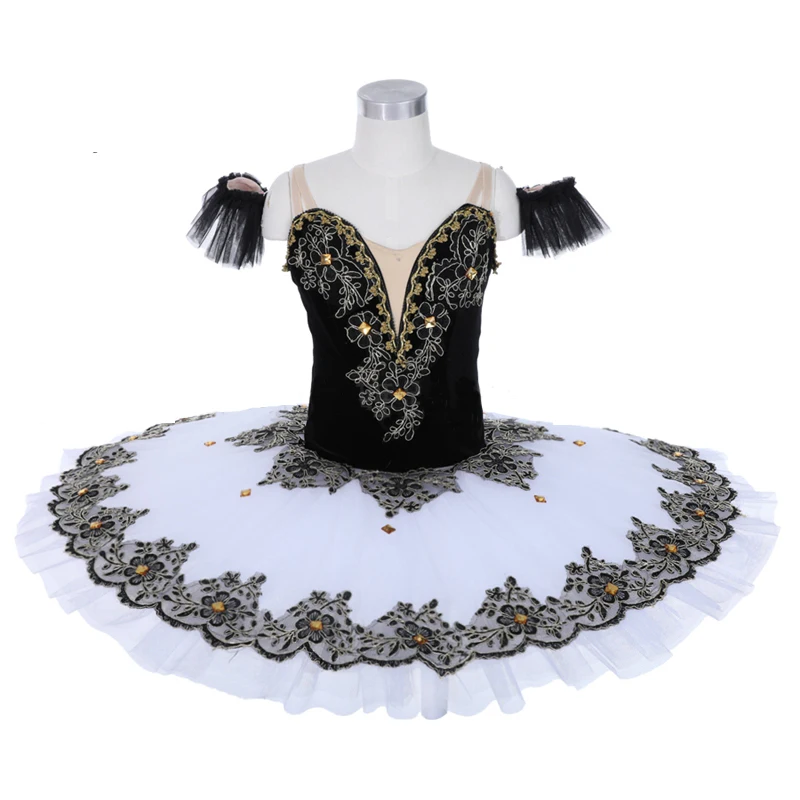

White Children Tutu Ballet Platter Skirts Lace Sequined White Swan Lake Show Belly Dance Performance Costume