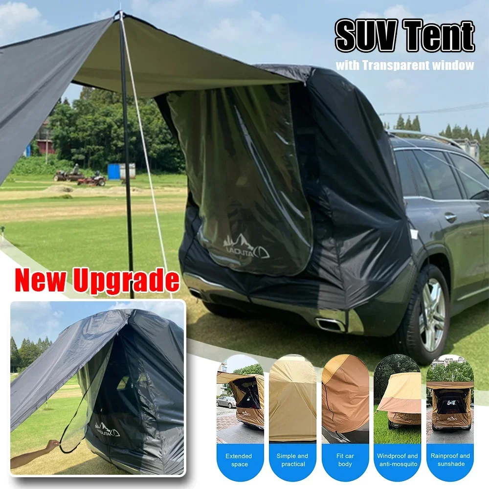 

Car Trunk Tent Outdoor Driving Tour Barbecue Camping Small and Medium-sized SUV Rear Extension Waterproof Sunshade Tent