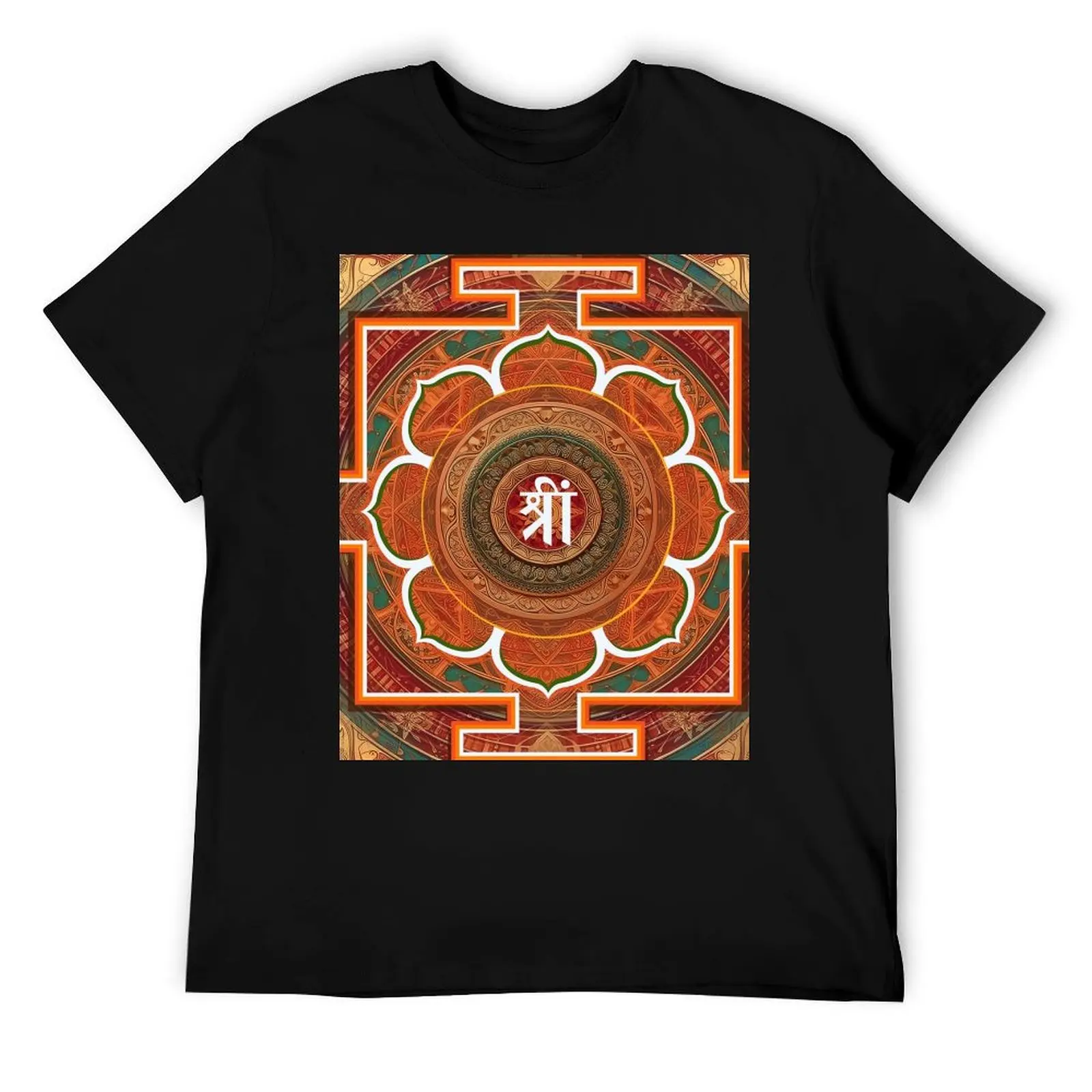 

Symbol and mantra of Goddess Lakshmi, Goddess of Fortune and Prosperity T-Shirt t shirt for man man t shirt heavy cotton T-Shirt