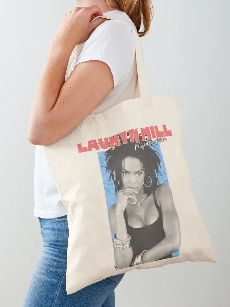 

fugees lauryn hill Tote Bag Customizable tote supermarket folding personalized custom