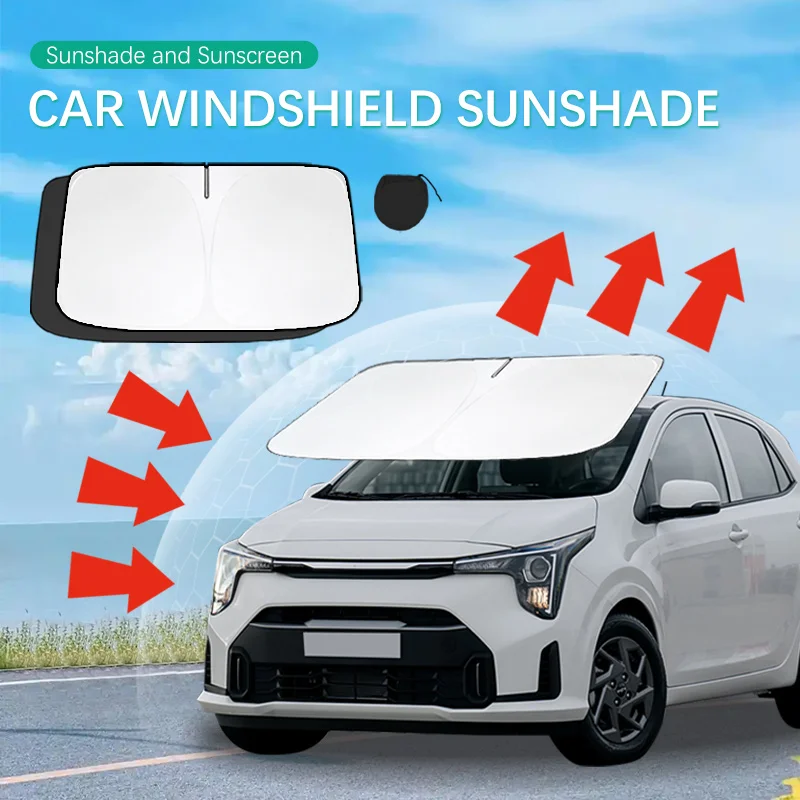 

Car Sun Visor For Kia Picanto import Niro Optima Front Windshield Sunshade Heat Insulation Summer Cooling Auto Accessories