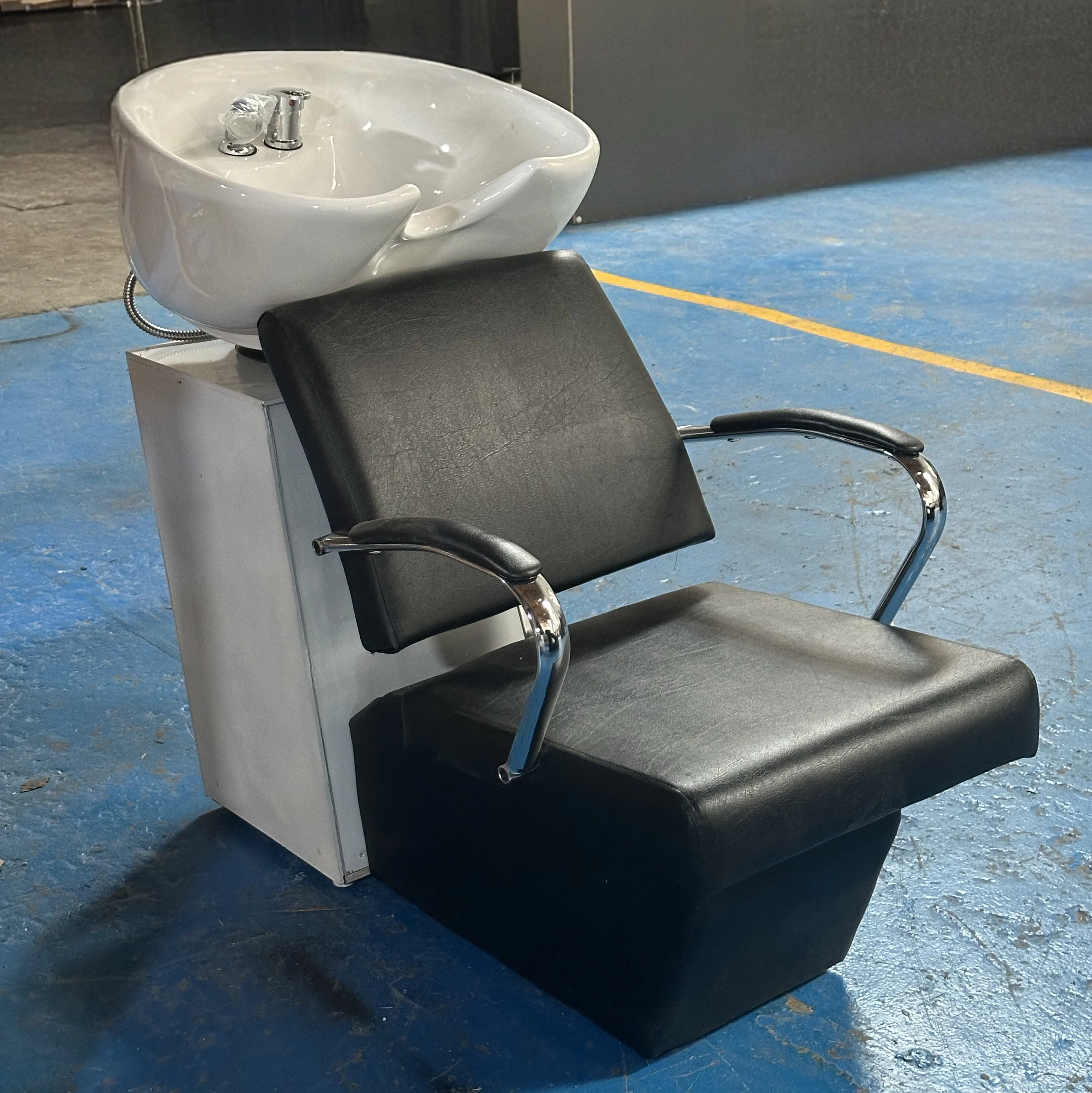Buitenlandse handel professionele export kapperszaak zittende shampoo bank shampoo fauteuil salon keramische wastafel spoeling