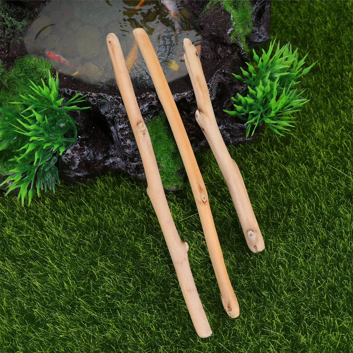 Planted Aquarium Ph - 1Set Dekorasi Kayu Apung Alami Pendek