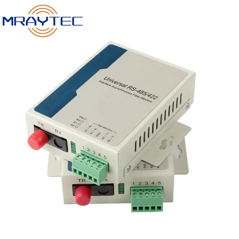 Serial RS485 RS422 To Fiber Modem Ethernet Optical Fibre Media Converter DC 5V Duplex SM 20km SC ST FC Compatible Moxa