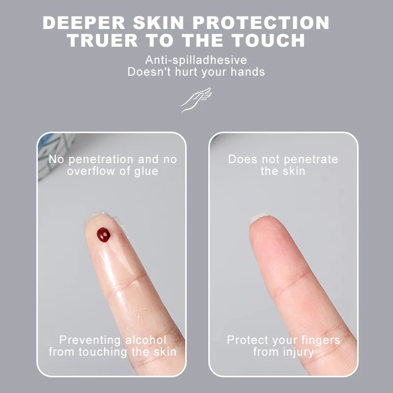 1 Roll 6cmX5m Waterproof PU Film Peelable Ultra-Thin Transparent Finger Protector Self-Adhesive Tape Professional Nail Tools
