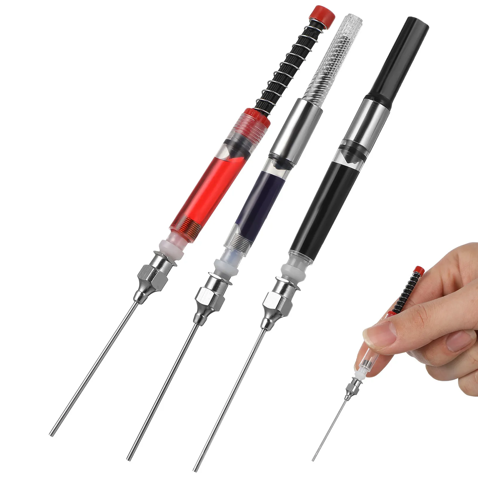 3 Pcs Fountain Pen Ink Tool Filler Auxiliary Absorber Needle Converter Accessory Absorber Ink For Woodworking Rhinestones Filler