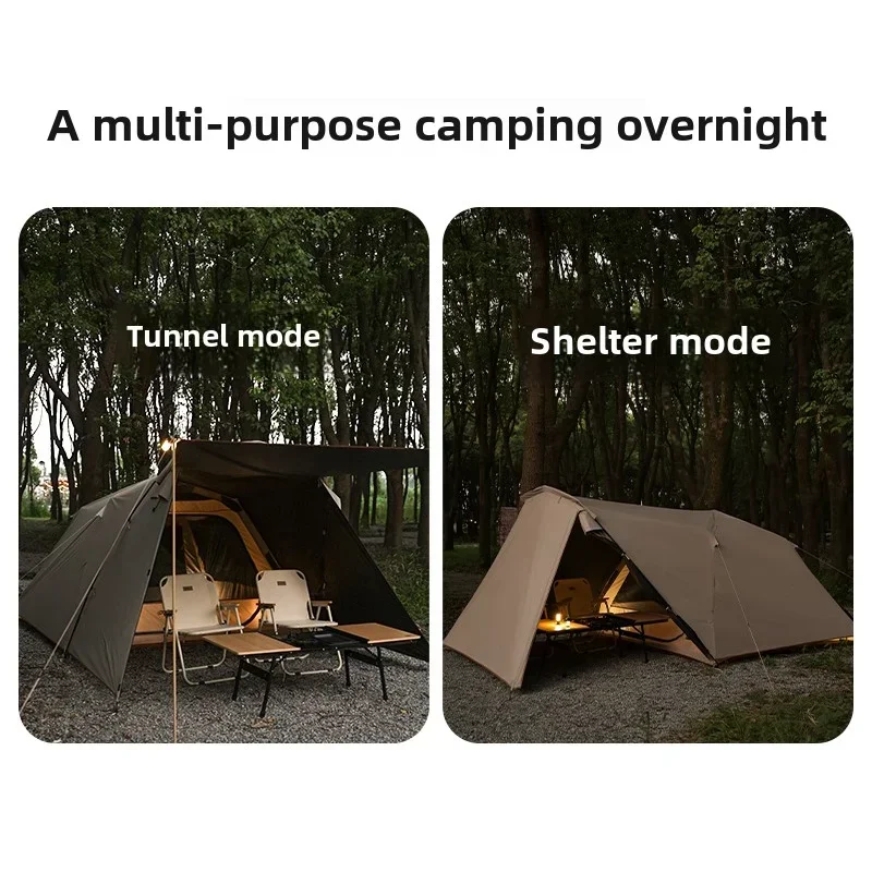 Outdoor camping overnight rainstorm protection windproof tanning glue camping tent