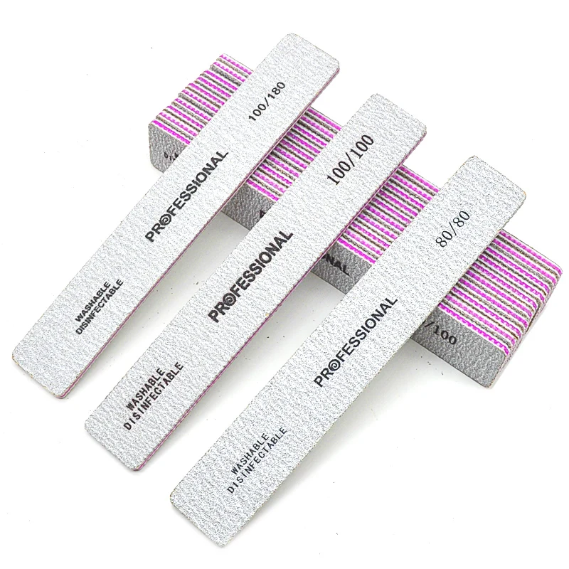 25/3/5/10Pcs Nail Files 100/180 Grit Professional Quality Nail Sanding Block File Emery Board Nail Buffer Block For Home Salon