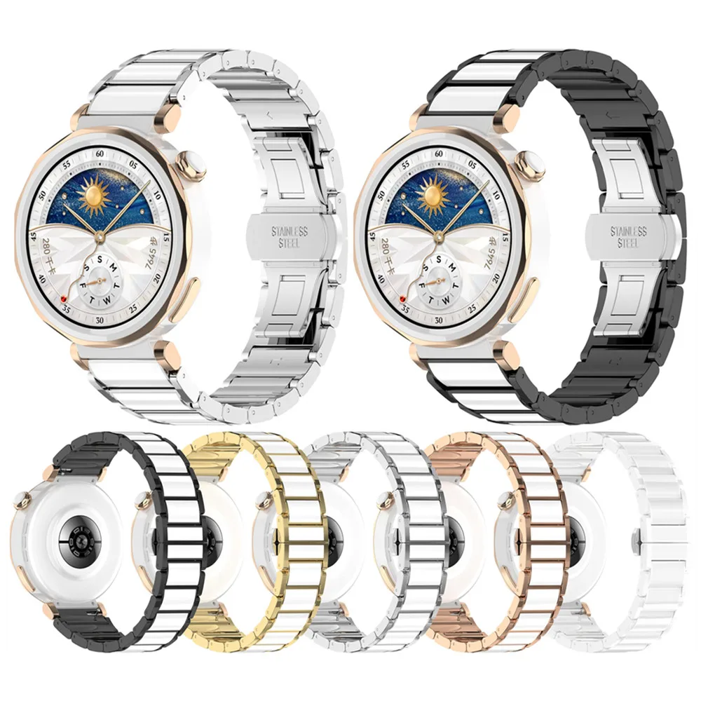 مكافحة السيراميك حزام الساعات ل Garmin Venu 2S 3s / Forerunner 255S 265S حزام المعصم الفرقة سوار ساعة ذكية