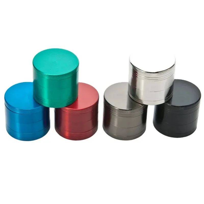 1pc 40mm 4-layer Zinc Alloy Hand Movement Tobacco Grinder Herb Grinder Spice Crusher Kitchen Supplies Spice Jars