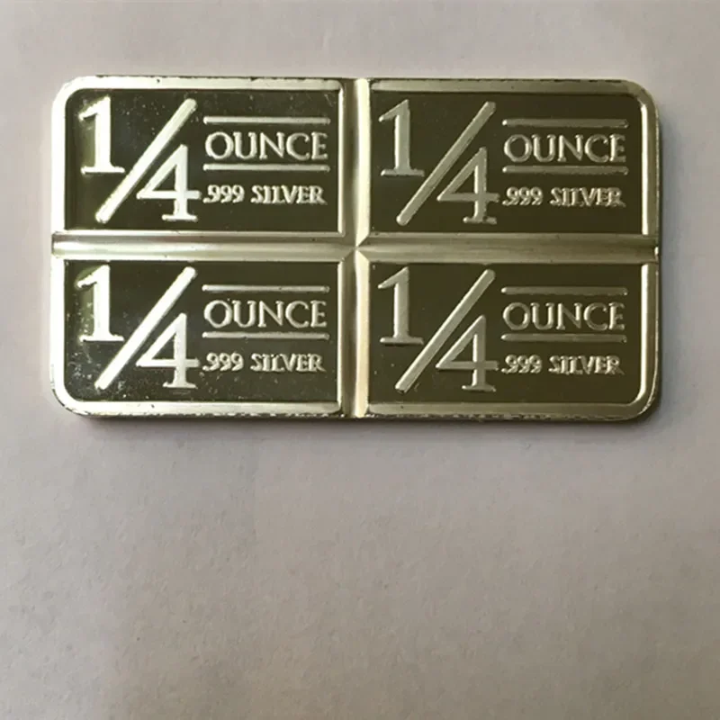 5 Pcs Non Magnetic 1 OZ Stagecoach Ingot Bar Silver Plated Coin Collectible Souvenir Decoration Commemorative Coin