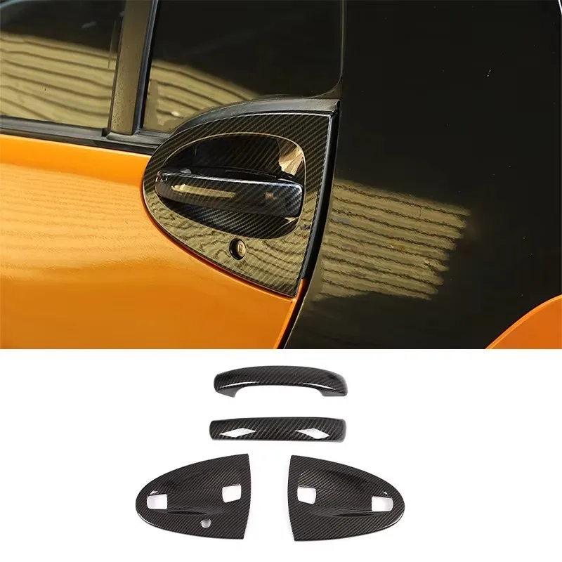 Nakładki na klamki z włókna węglowego ABS do Mercedes Benz Smart 451 Fortwo 2009-2015, akcesoria dekoracyjne…